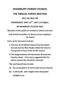 Annual Parish Meeting 25th May 2011